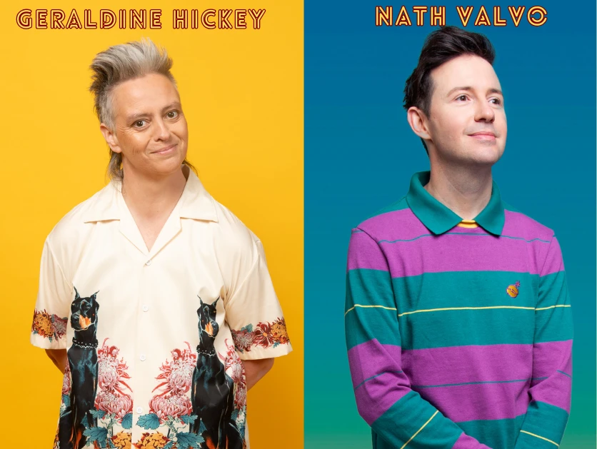 Nath Valvo & Geraldine Hickey comedy show promotional image